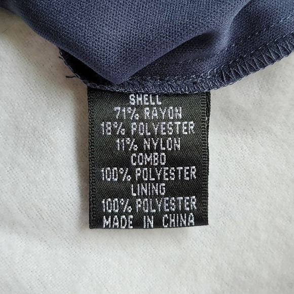 ADRIANNA PAPELL Size 12P Blue Gray Metallic Pleated Formal Party Cocktail Dress - Picture 7 of 9